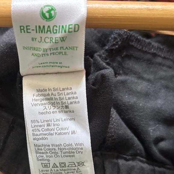 J. Crew Black Linen Blend Sailor Pants size 12 - Picture 9 of 10